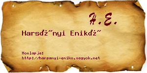 Harsányi Enikő névjegykártya